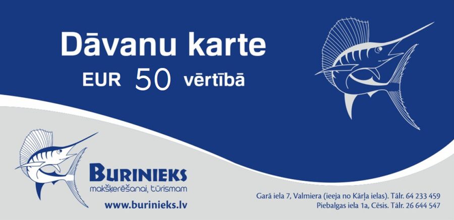 Dāvanu karte 50 eur vērtībā