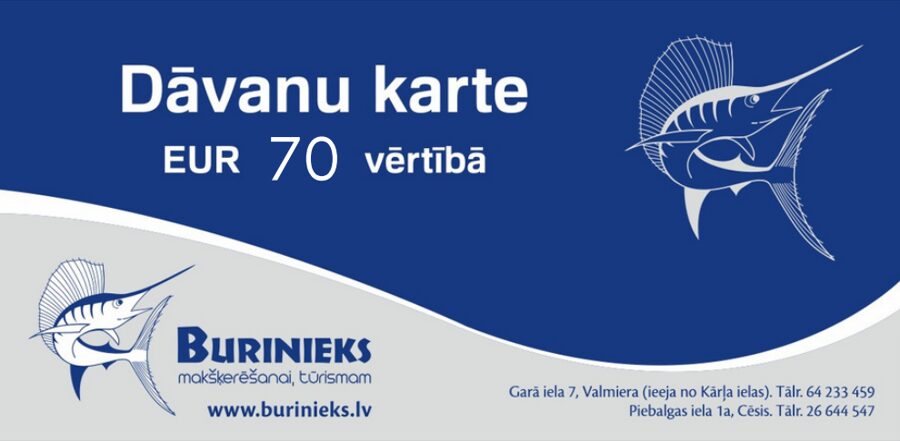 Dāvanu karte 70 eur vērtībā