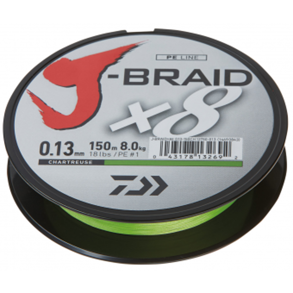 Daiwa J-BRAID 8 chartreuse 150m.